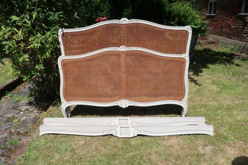 Kingsize Painted Cane Bed