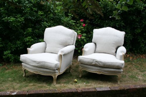 Very Comfortable Pair of French Armchairs