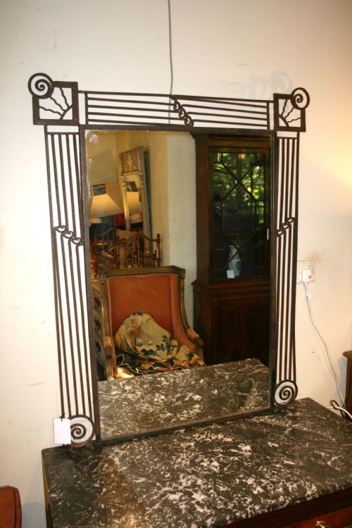 Art Deco Wrought Iron Mirror