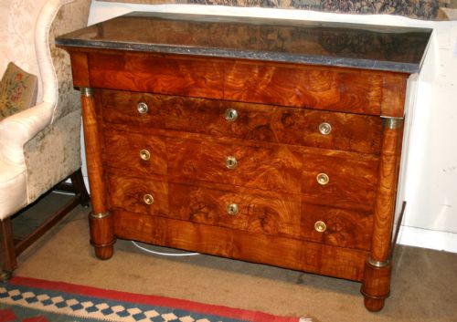 Stunning Burr Ash Empire Commode
