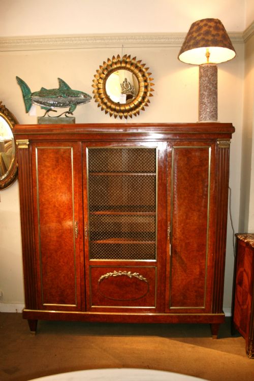 Good Quality Walnut French Bookcase