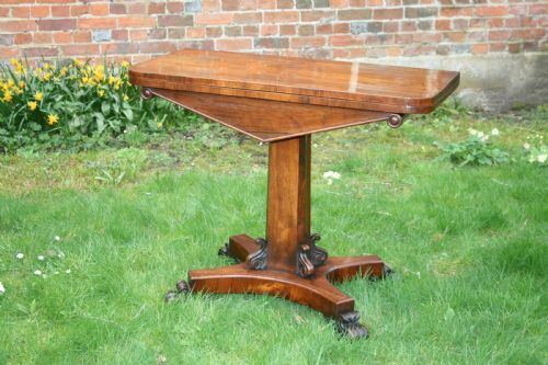 William IV Rosewood Card Table