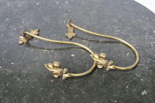 Pair French Brass Curtain Tie Backs