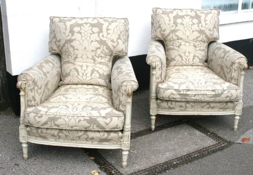 Very Comfortable Pair of Louis Style Chairs