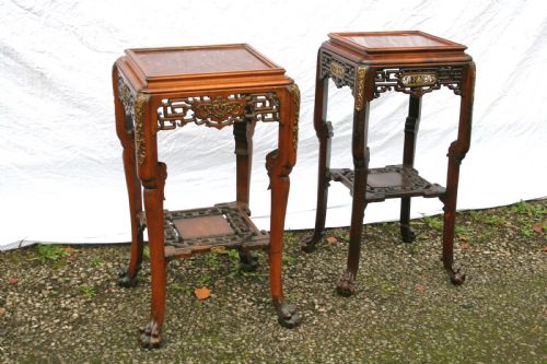 Matched Pair of French Japanese Style Table