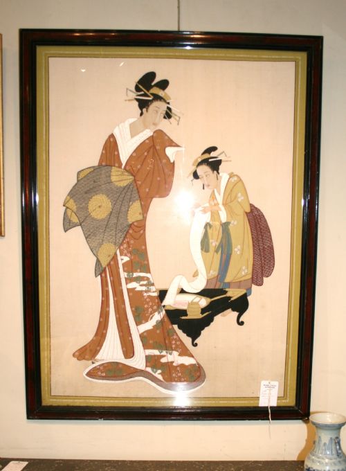 Japanese Portrait  on Silk