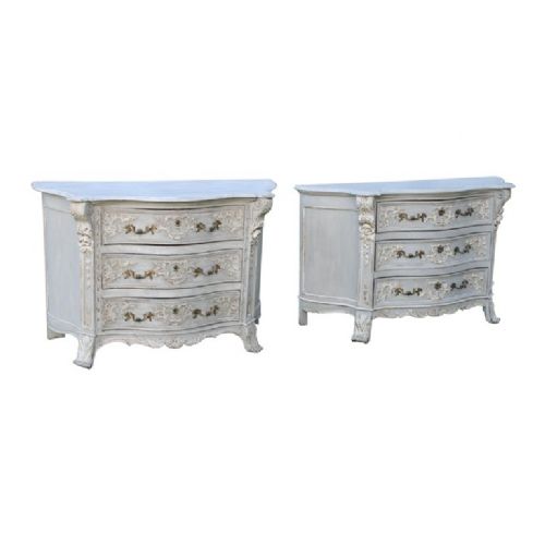 Matched Pair of Bruges Commodes