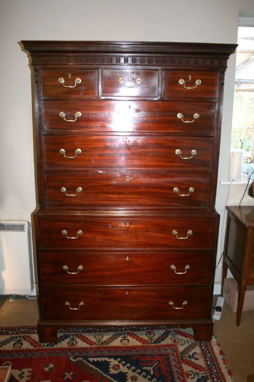 Georgian Chest on Chest in Mahogany