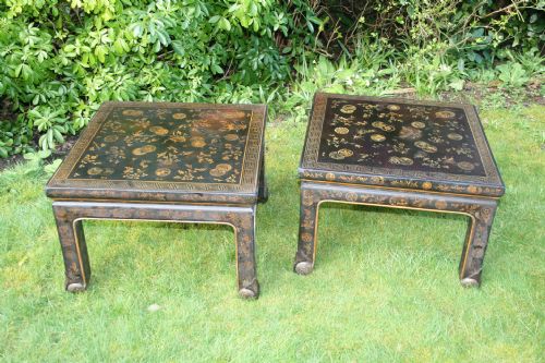 Pair of Japanese Lacquer Coffee Tables