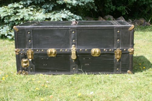 Leather Steamer Trunk