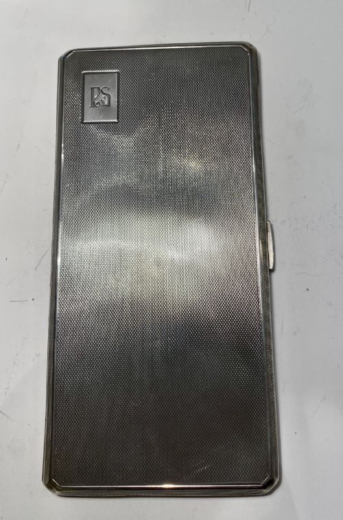 Large Sterling Silver  Cigarette Case