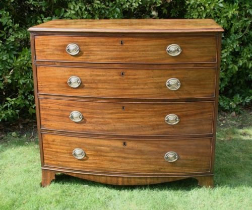 Georgian Mahogany Bow Front Chest of Drawers