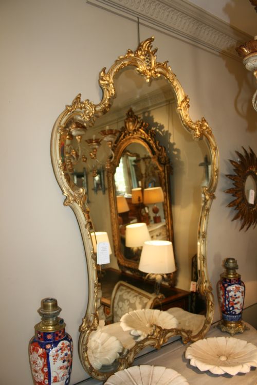 Superb Italian Carved Wood Mirror