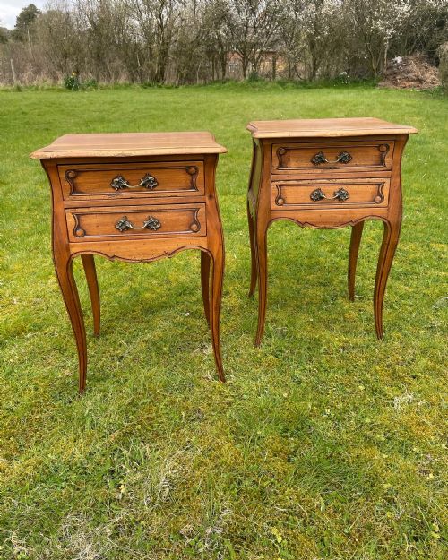 Pair of Fruitwood French Bedsides