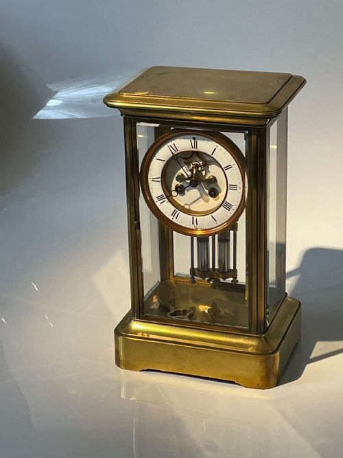 19th Century French Four Glass Mantle Clock