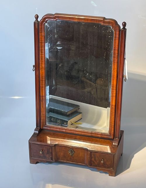 George III Walnut Toilet Mirror