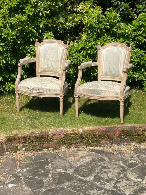 Pair of French Fauteuil Armchairs