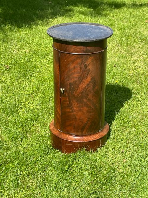 Cylindrical Victorian Bedside Table