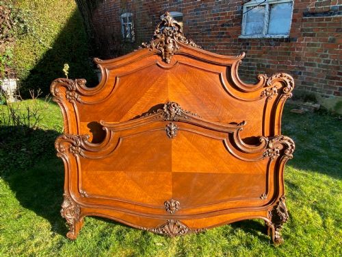 Carved Walnut Rococo Style Bed