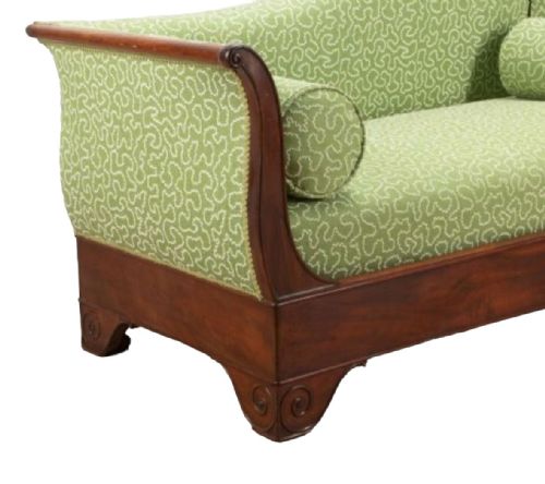 19TH C FRENCH EMPIRE MAHOGANY SOFA - ADDITIONAL PHOTO 5
