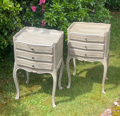 Pretty Pair of French Bedsides