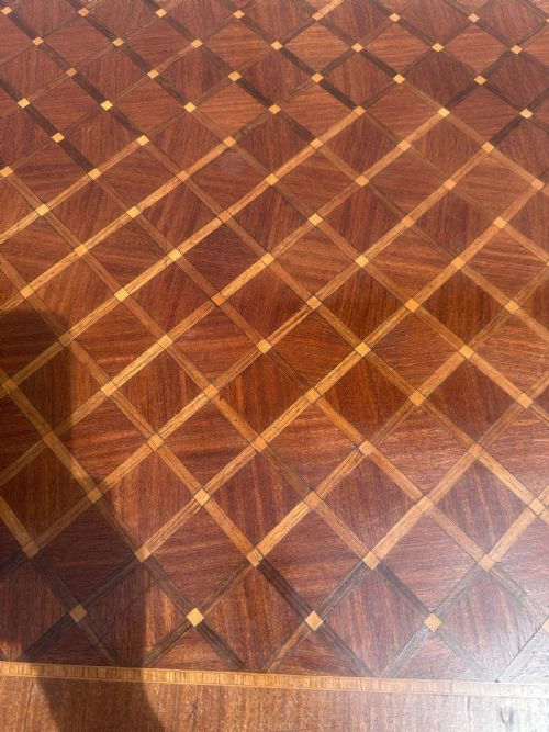 LATE 19TH C FRENCH PARQUETRY WRITING TABLE - ADDITIONAL PHOTO 6