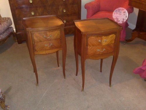 Pair French Bedside Tables