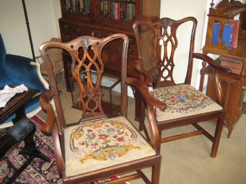 Pair of Mahogany Armchairs