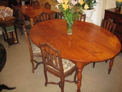 Large Oval Cherrywood Farm Table
