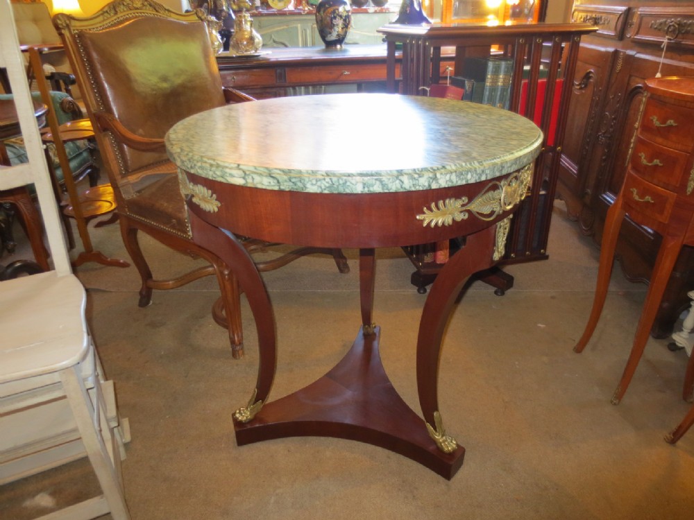 SUPERB French Empire gueridon  bronze fittings 