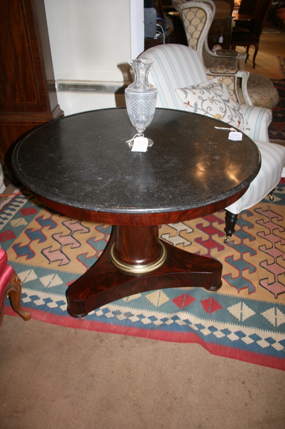 french mahogany gueridon center table 