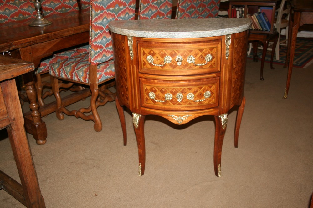very pretty demi lune commode 