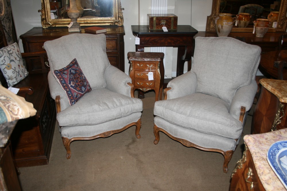 large pair of very comfortable armchairs 