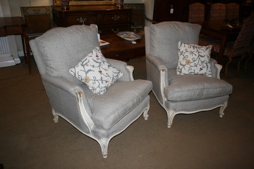 pair of large very comfortable armchairs 