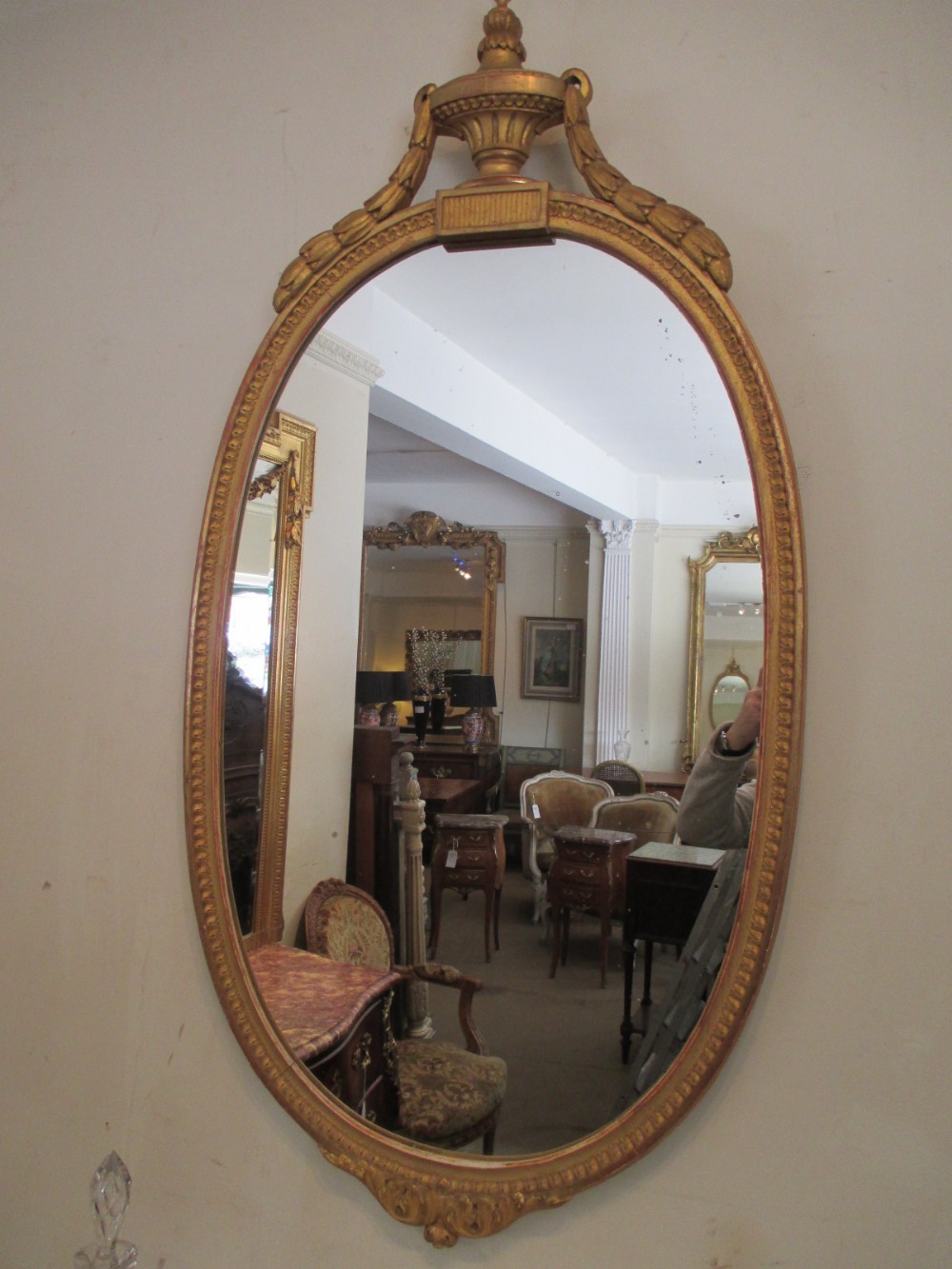 Gilt Oval mirror