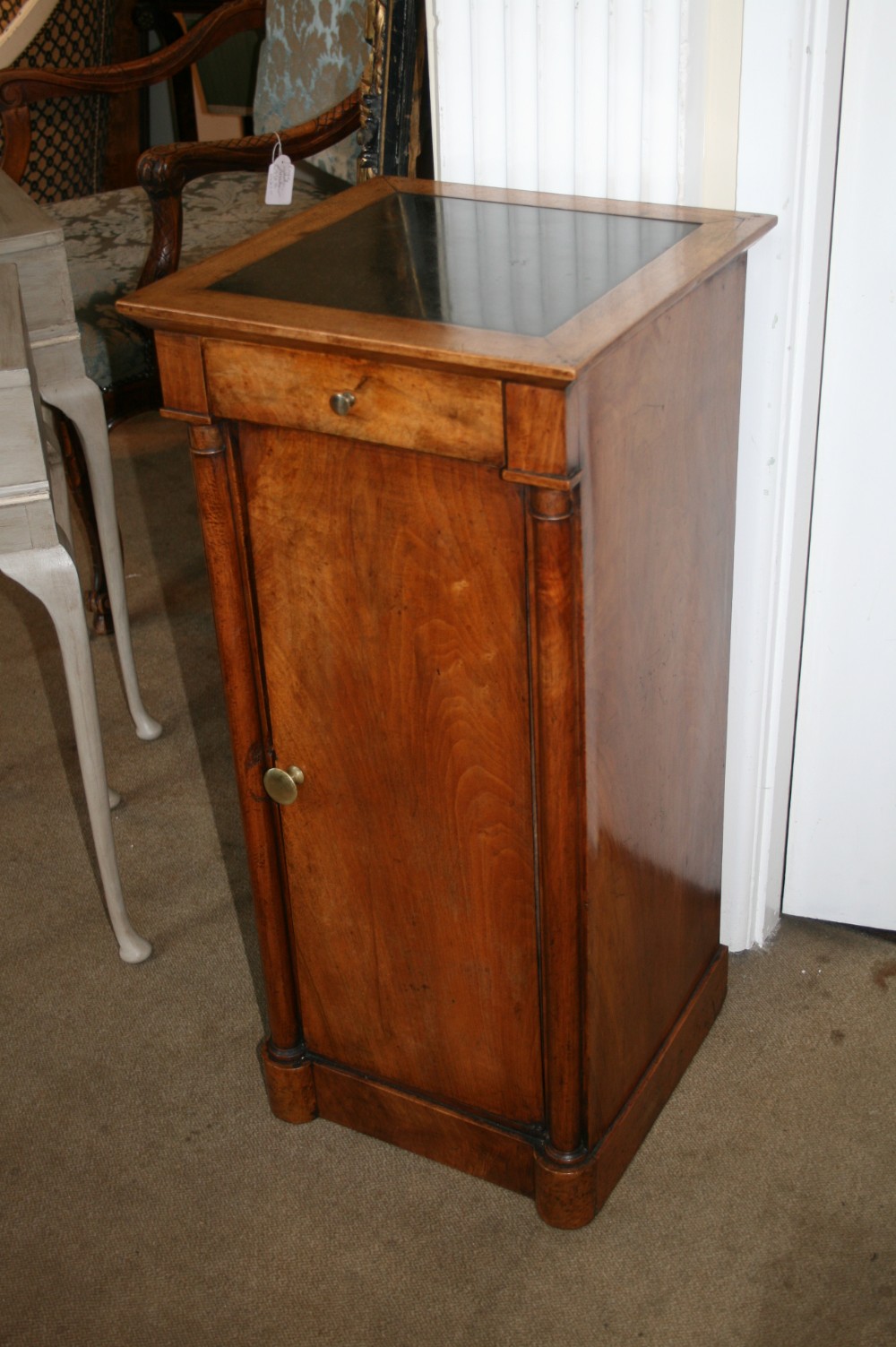walnut antique bedside table 