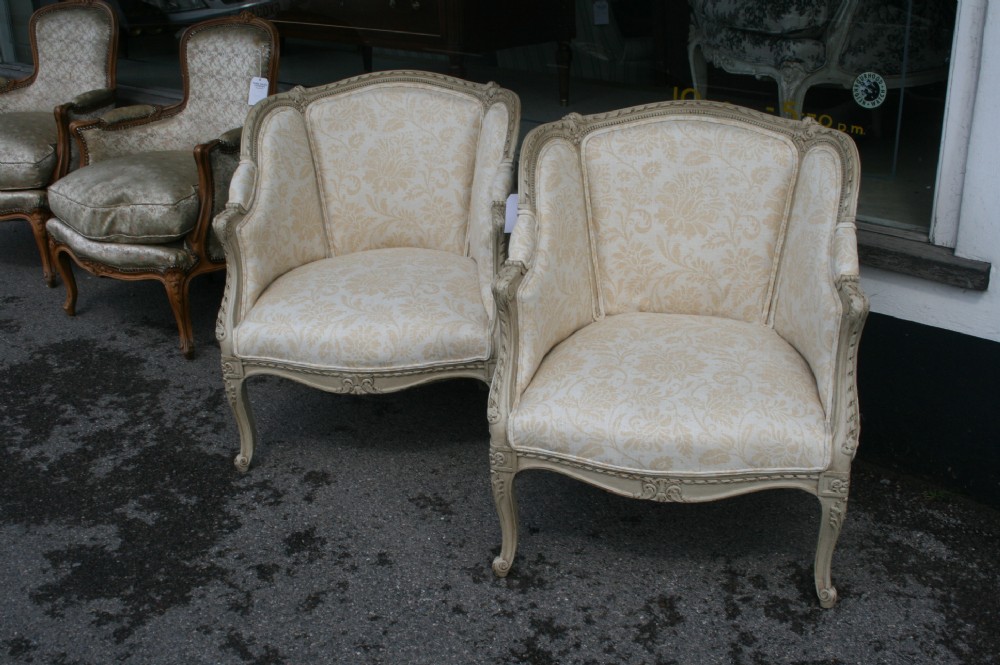 pretty pair french armchairs 