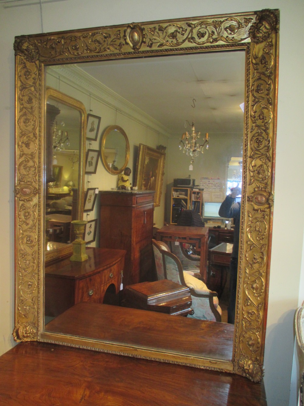 Large antique Gilt Mirror