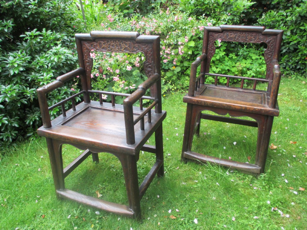 Pair of Chinese Scholars Armchairs