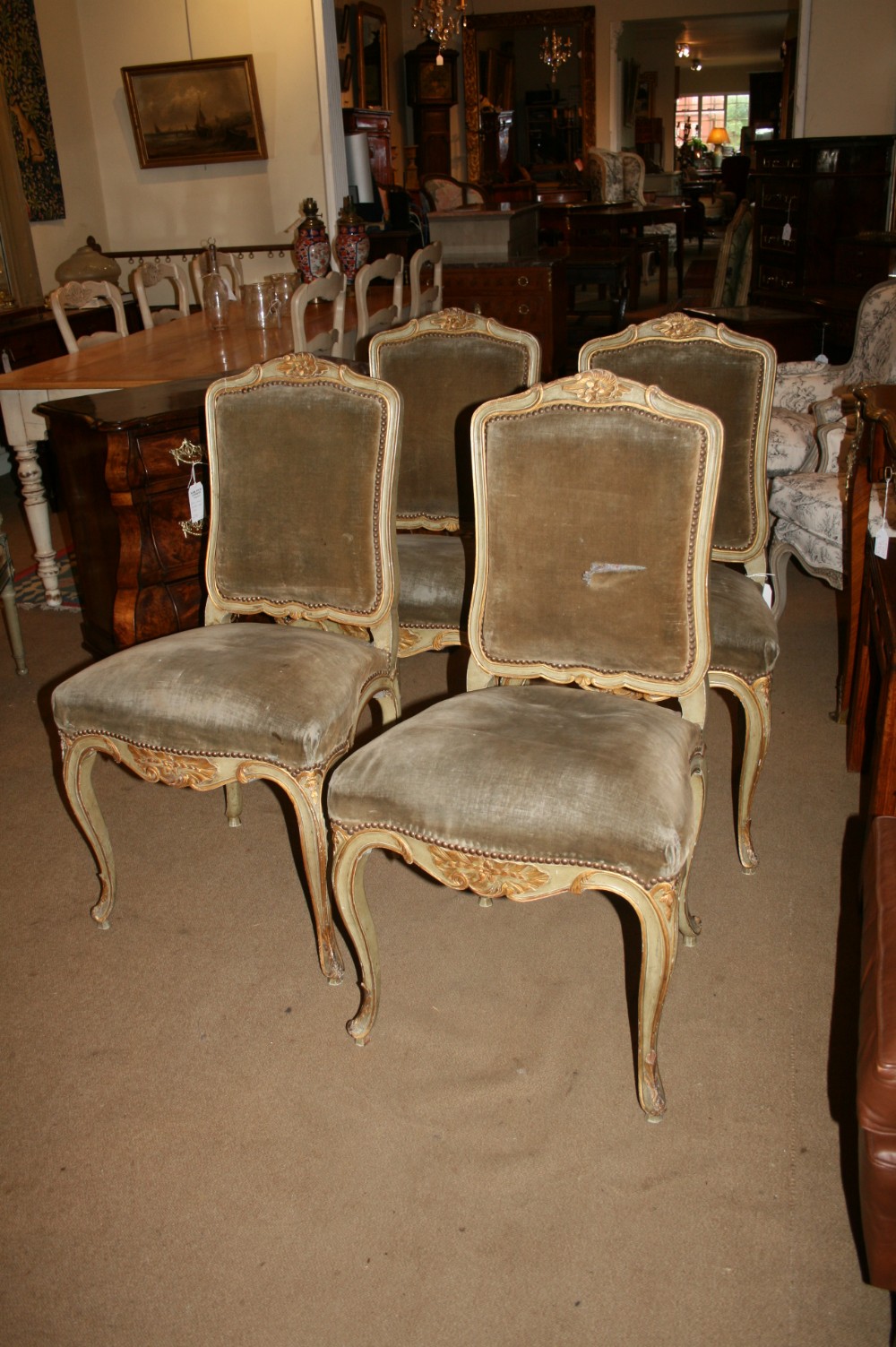 four french dining salon chairs 