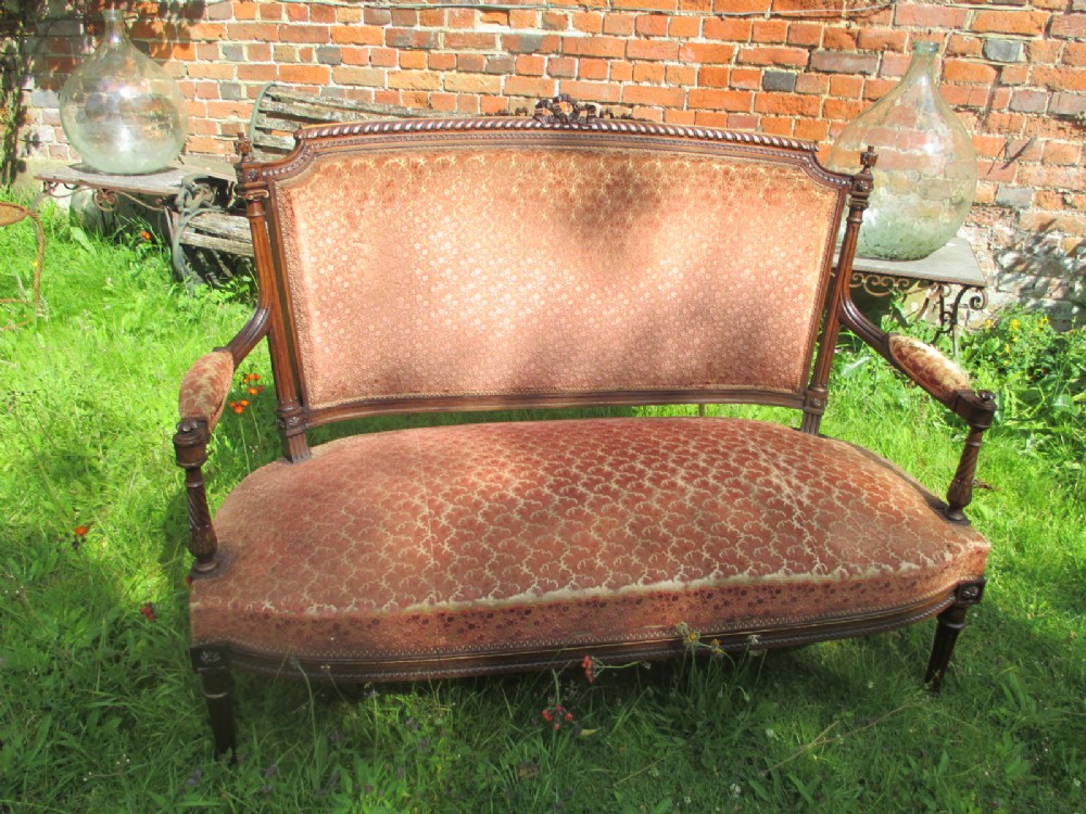 French Walnut Sofa