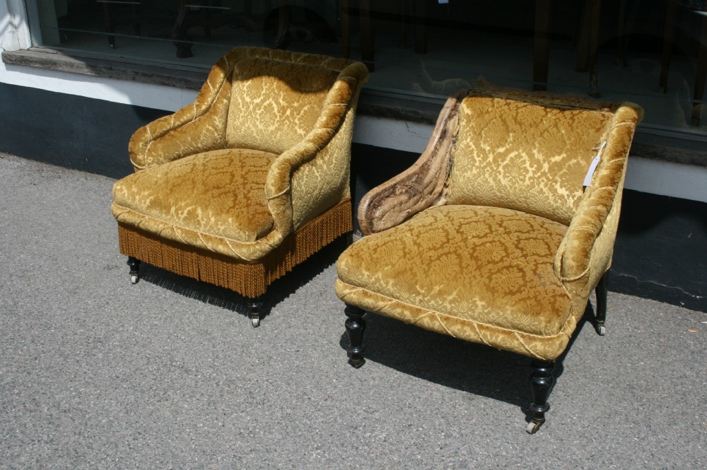 unusual pair of french chairs