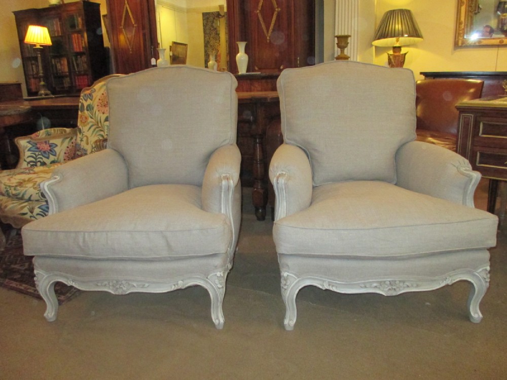 Pair of Large French Armchairs
