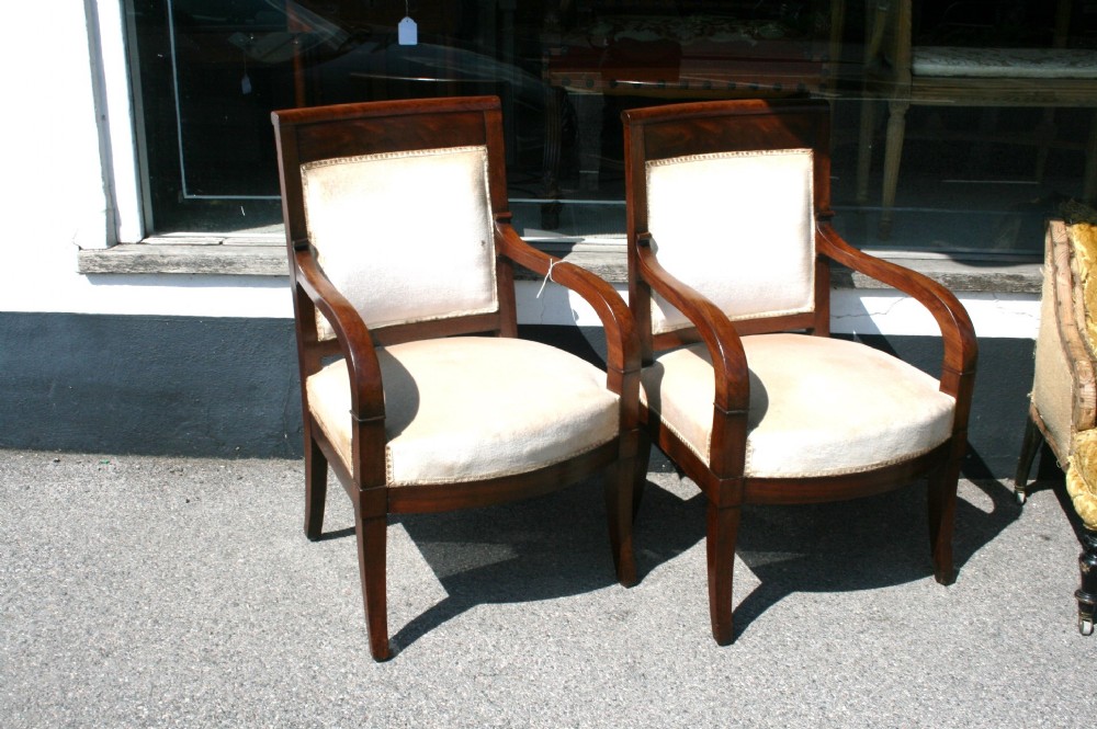  pair of empire period armchairs 