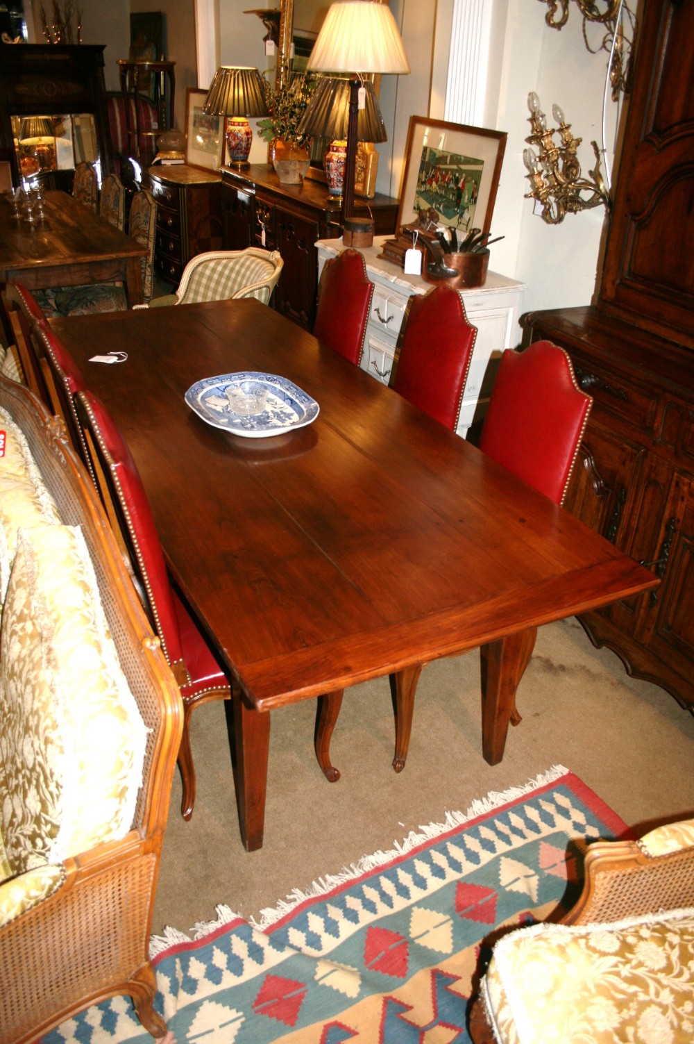 large french cherry wood table 