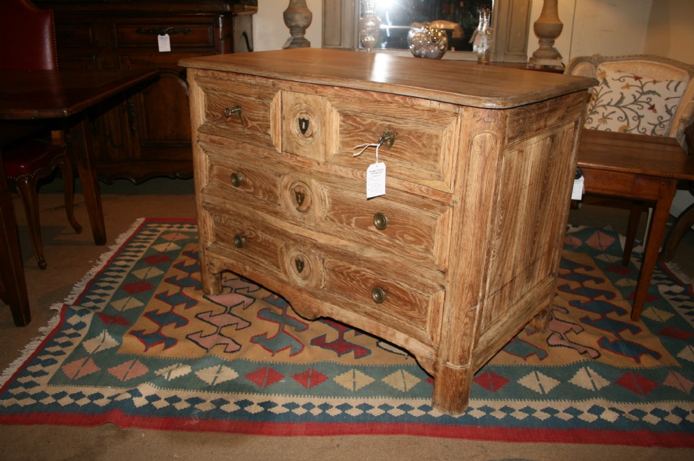 wonderful period bleached oak commode 