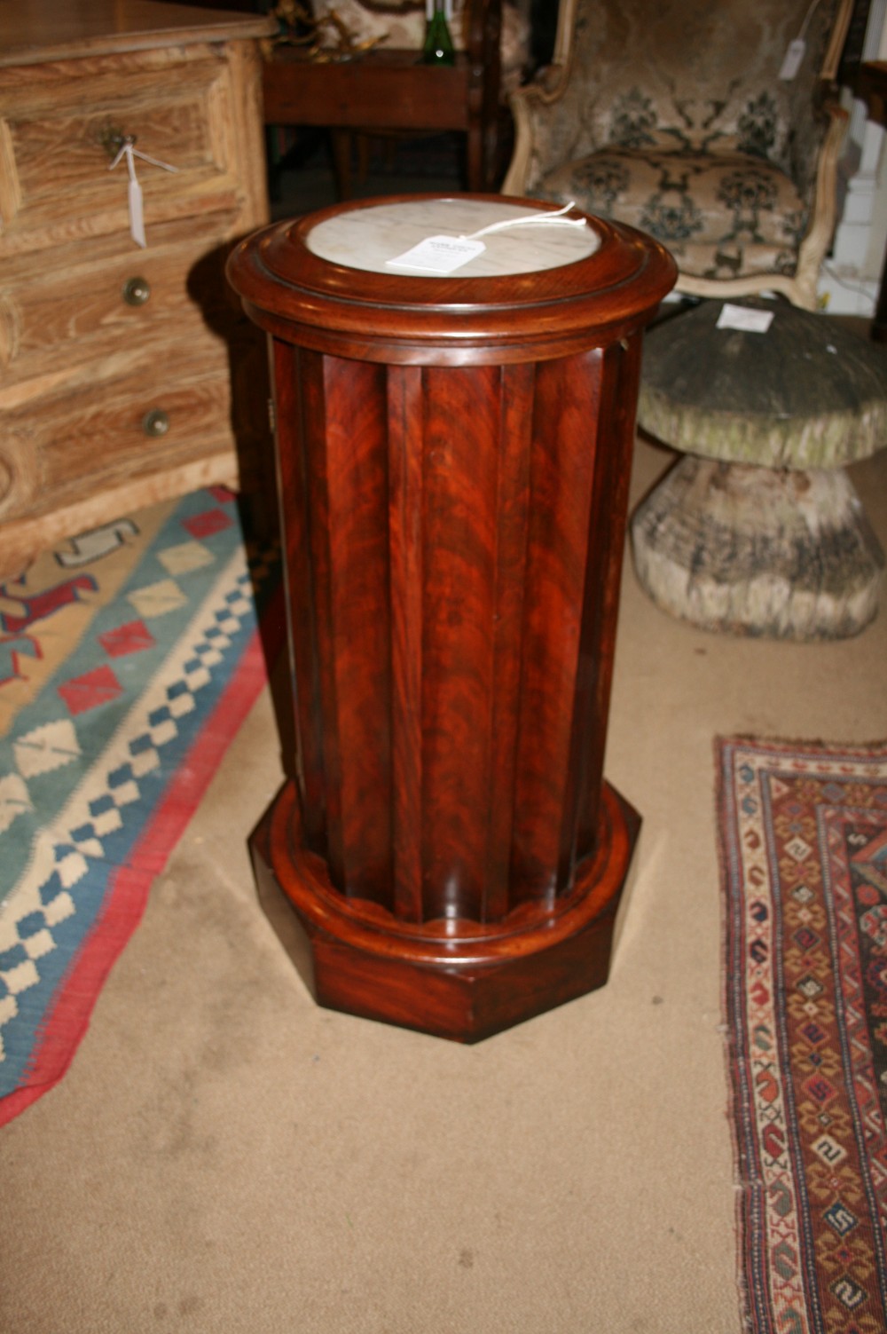 Victorian cylindrical bed side 