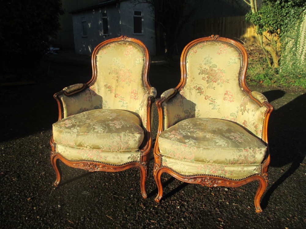 Pair of Bergere Armchairs