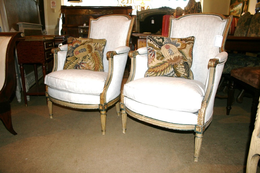 very nice pair of antique french chairs 