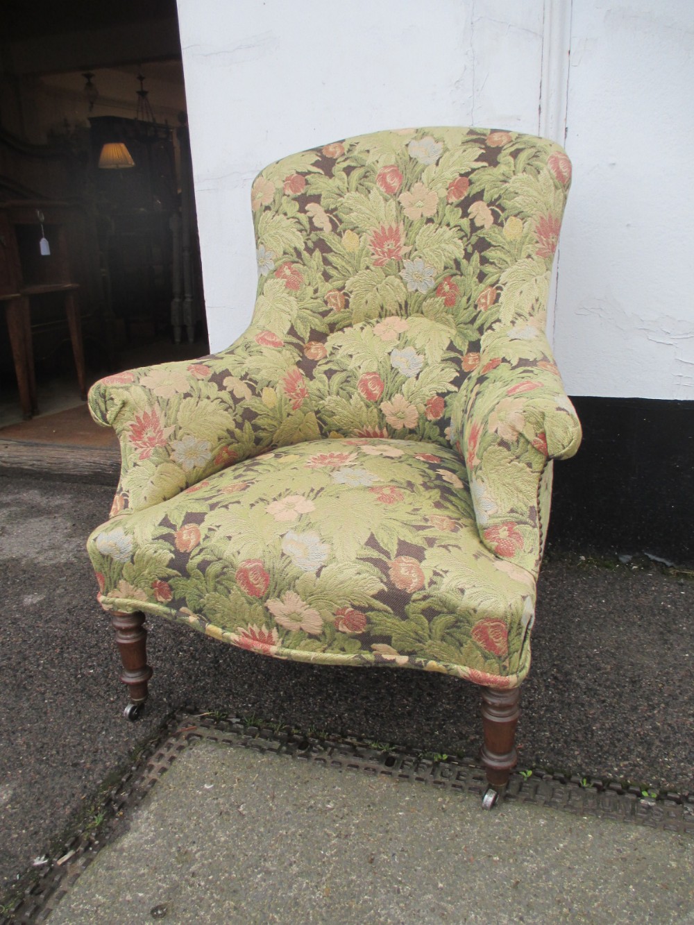 French upholstered armchair